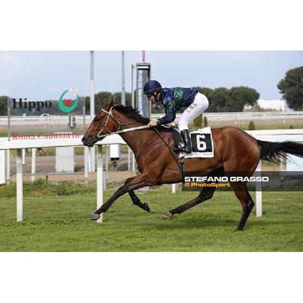 Luca Maniezzi on Obade wins the Premio Lorenzo Camuffo Rome, Capannelle racecourse 13th april 2014 ph.Domenico Savi/Grasso