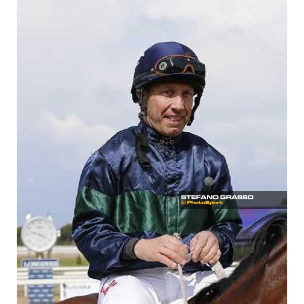 Luca Maniezzi on Obade after winning the Premio Lorenzo Camuffo Rome, Capannelle racecourse 13th april 2014 ph.Domenico Savi/Grasso