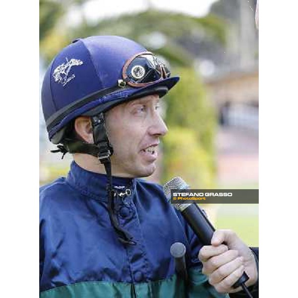 Luca Maniezzi after winning the Premio Lorenzo Camuffo Rome, Capannelle racecourse 13th april 2014 ph.Domenico Savi/Grasso