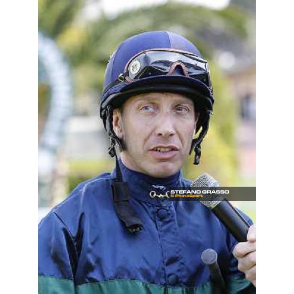 Luca Maniezzi after winning the Premio Lorenzo Camuffo Rome, Capannelle racecourse 13th april 2014 ph.Domenico Savi/Grasso