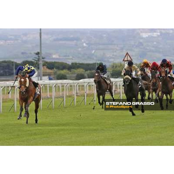Fabiio Branca on Orange Sun wins the Premio Svelt Roma - Capannelle racecourse,15th april 2014 ph.Domenico Savi/Grasso