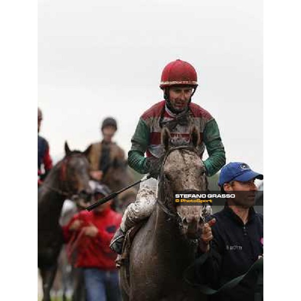 Mirco Demuro on Sole Marino Roma - Capannelle racecourse,15th april 2014 ph.Domenico Savi/Grasso