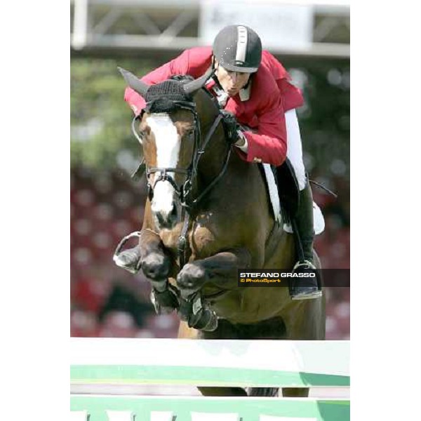Steve Guerdat on Isovlas Pialotta Fei European Championship - Prize Poste Italiane San Patrignano, 22nd july 2005 ph. Stefano Grasso