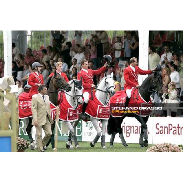 The German Team winner of the Team Competition at Fei European Championship San Patrignano 2005 San Patrignano 22nd july 2005 ph. Stefano Grasso