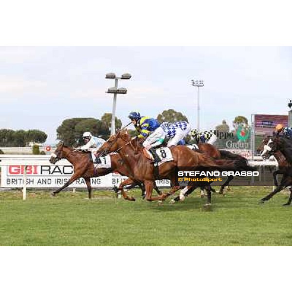 Djordje Perovic on Refuse to Bobbin wins the Premio Presidente della Repubblica GBI Racing Rome, Capannelle racecourse,11th may 2014 photo Stefano Grasso