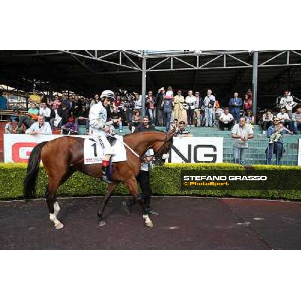 Djordje Perovic on Refuse to Bobbin wins the Premio Presidente della Repubblica GBI Racing Rome, Capannelle racecourse,11th may 2014 photo Stefano Grasso