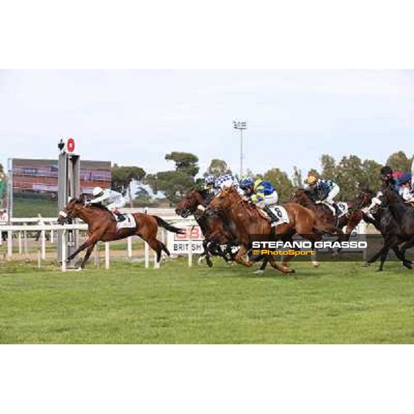 Djordje Perovic on Refuse to Bobbin wins the Premio Presidente della Repubblica GBI Racing Rome, Capannelle racecourse,11th may 2014 photo Stefano Grasso
