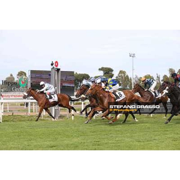 Djordje Perovic on Refuse to Bobbin wins the Premio Presidente della Repubblica GBI Racing Rome, Capannelle racecourse,11th may 2014 photo Stefano Grasso