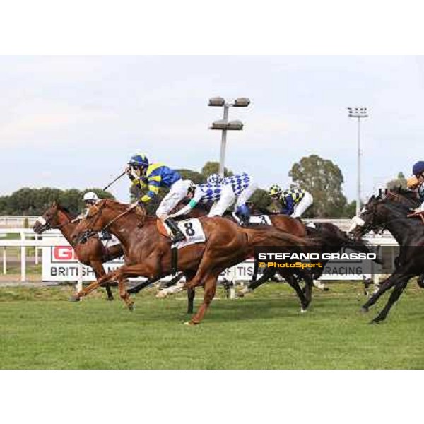 Djordje Perovic on Refuse to Bobbin wins the Premio Presidente della Repubblica GBI Racing Rome, Capannelle racecourse,11th may 2014 photo Stefano Grasso