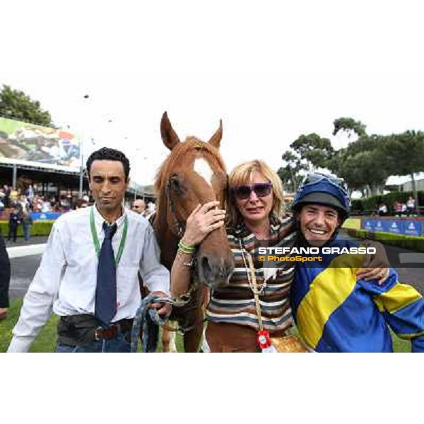 Djordje Perovic on Refuse to Bobbin wins the Premio Presidente della Repubblica GBI Racing Rome, Capannelle racecourse,11th may 2014 photo Stefano Grasso