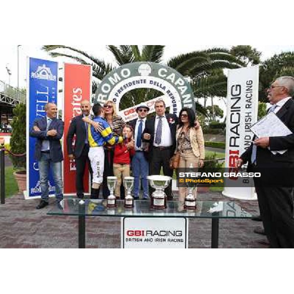 Djordje Perovic on Refuse to Bobbin wins the Premio Presidente della Repubblica GBI Racing Rome, Capannelle racecourse,11th may 2014 photo Stefano Grasso