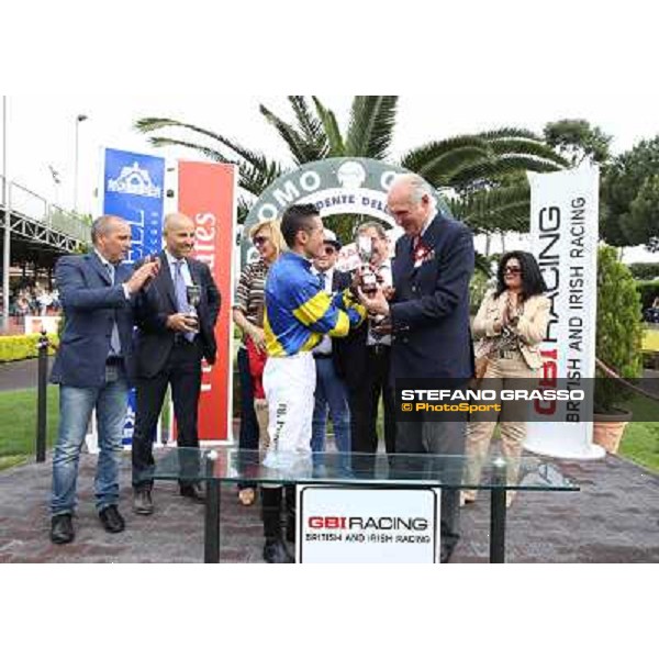 Djordje Perovic on Refuse to Bobbin wins the Premio Presidente della Repubblica GBI Racing Rome, Capannelle racecourse,11th may 2014 photo Stefano Grasso