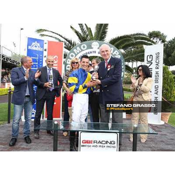 Djordje Perovic on Refuse to Bobbin wins the Premio Presidente della Repubblica GBI Racing Rome, Capannelle racecourse,11th may 2014 photo Stefano Grasso