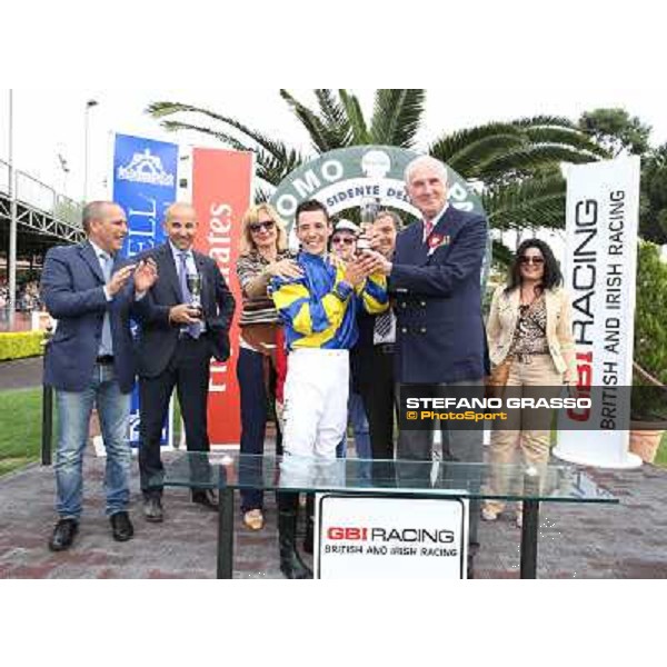 Djordje Perovic on Refuse to Bobbin wins the Premio Presidente della Repubblica GBI Racing Rome, Capannelle racecourse,11th may 2014 photo Stefano Grasso