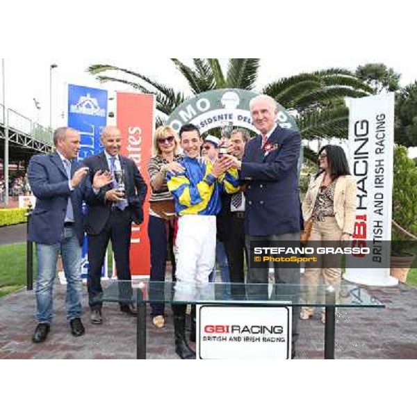 Djordje Perovic on Refuse to Bobbin wins the Premio Presidente della Repubblica GBI Racing Rome, Capannelle racecourse,11th may 2014 photo Stefano Grasso