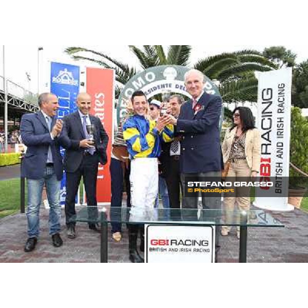 Djordje Perovic on Refuse to Bobbin wins the Premio Presidente della Repubblica GBI Racing Rome, Capannelle racecourse,11th may 2014 photo Stefano Grasso