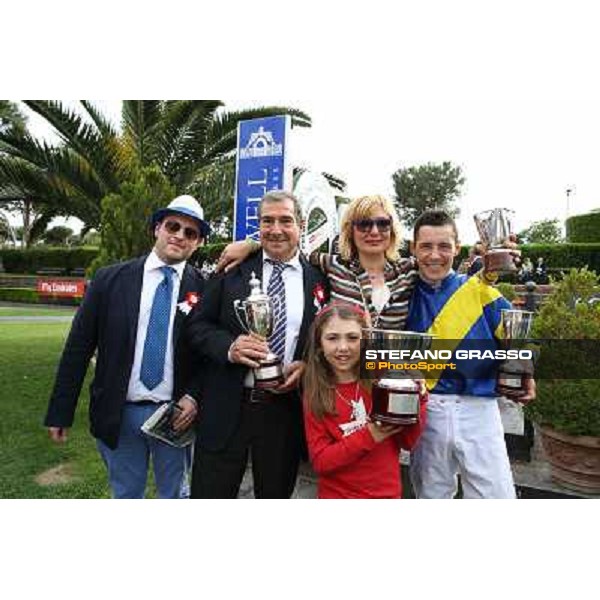 Djordje Perovic on Refuse to Bobbin wins the Premio Presidente della Repubblica GBI Racing Rome, Capannelle racecourse,11th may 2014 photo Stefano Grasso