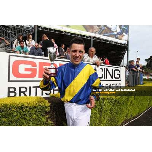 Djordje Perovic on Refuse to Bobbin wins the Premio Presidente della Repubblica GBI Racing Rome, Capannelle racecourse,11th may 2014 photo Stefano Grasso