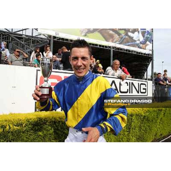 Djordje Perovic on Refuse to Bobbin wins the Premio Presidente della Repubblica GBI Racing Rome, Capannelle racecourse,11th may 2014 photo Stefano Grasso