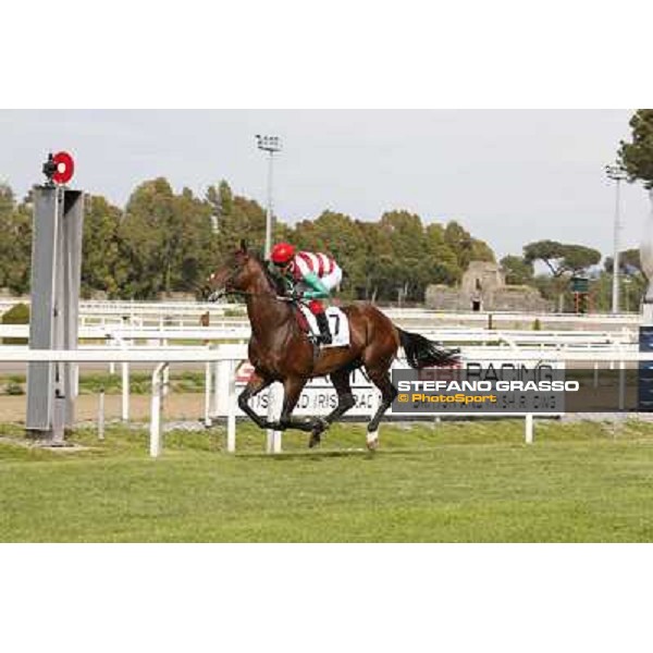 Djordje Perovic on Refuse to Bobbin wins the Premio Presidente della Repubblica GBI Racing Rome, Capannelle racecourse,11th may 2014 photo Stefano Grasso