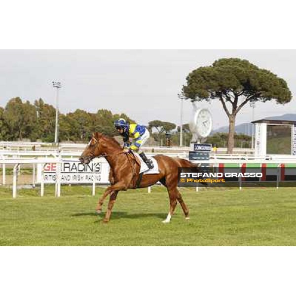 Djordje Perovic on Refuse to Bobbin wins the Premio Presidente della Repubblica GBI Racing Rome, Capannelle racecourse,11th may 2014 photo Stefano Grasso