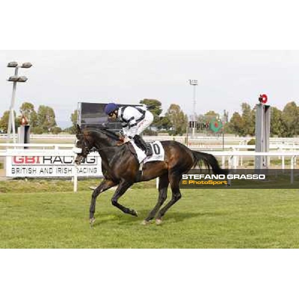 Djordje Perovic on Refuse to Bobbin wins the Premio Presidente della Repubblica GBI Racing Rome, Capannelle racecourse,11th may 2014 photo Stefano Grasso