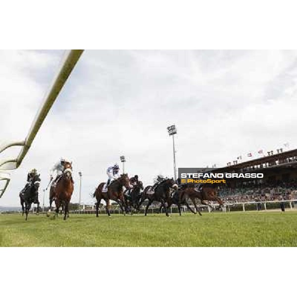 Djordje Perovic on Refuse to Bobbin wins the Premio Presidente della Repubblica GBI Racing Rome, Capannelle racecourse,11th may 2014 photo Stefano Grasso