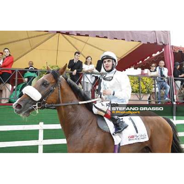 Djordje Perovic on Refuse to Bobbin wins the Premio Presidente della Repubblica GBI Racing Rome, Capannelle racecourse,11th may 2014 photo Stefano Grasso