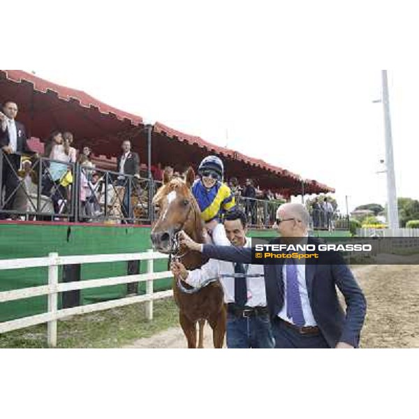 Djordje Perovic on Refuse to Bobbin wins the Premio Presidente della Repubblica GBI Racing Rome, Capannelle racecourse,11th may 2014 photo Stefano Grasso