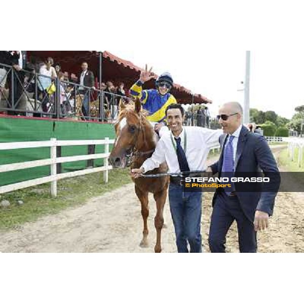 Djordje Perovic on Refuse to Bobbin wins the Premio Presidente della Repubblica GBI Racing Rome, Capannelle racecourse,11th may 2014 photo Stefano Grasso