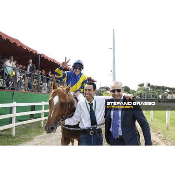Djordje Perovic on Refuse to Bobbin wins the Premio Presidente della Repubblica GBI Racing Rome, Capannelle racecourse,11th may 2014 photo Stefano Grasso