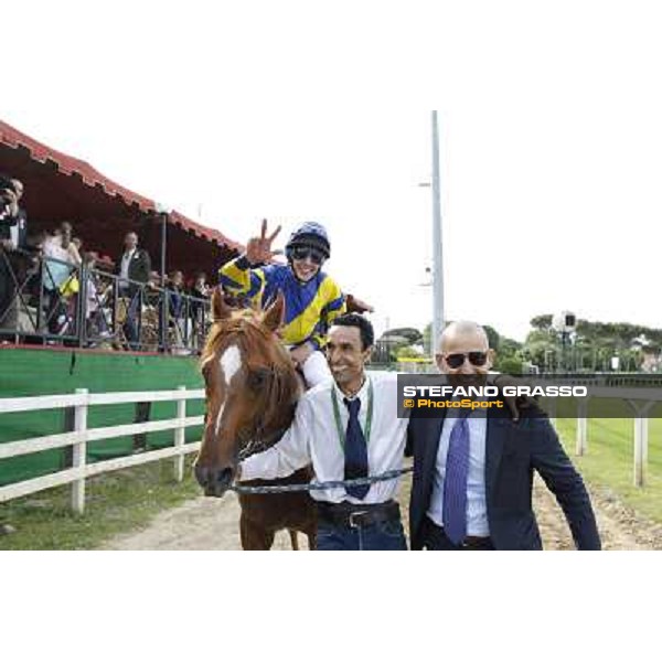 Djordje Perovic on Refuse to Bobbin wins the Premio Presidente della Repubblica GBI Racing Rome, Capannelle racecourse,11th may 2014 photo Stefano Grasso