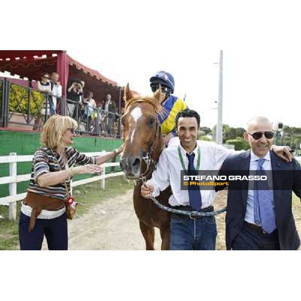 Djordje Perovic on Refuse to Bobbin wins the Premio Presidente della Repubblica GBI Racing Rome, Capannelle racecourse,11th may 2014 photo Stefano Grasso