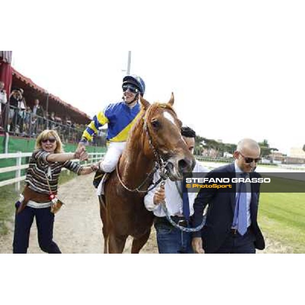 Djordje Perovic on Refuse to Bobbin wins the Premio Presidente della Repubblica GBI Racing Rome, Capannelle racecourse,11th may 2014 photo Stefano Grasso