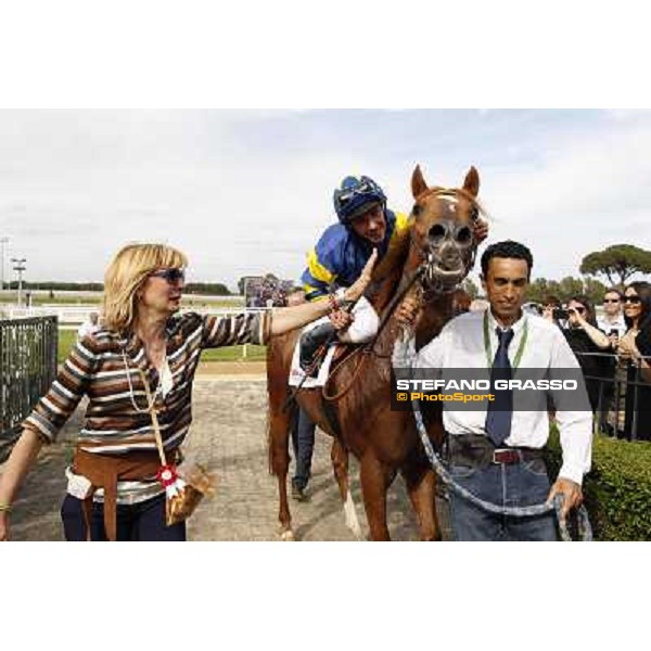 Djordje Perovic on Refuse to Bobbin wins the Premio Presidente della Repubblica GBI Racing Rome, Capannelle racecourse,11th may 2014 photo Stefano Grasso