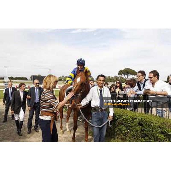 Djordje Perovic on Refuse to Bobbin wins the Premio Presidente della Repubblica GBI Racing Rome, Capannelle racecourse,11th may 2014 photo Stefano Grasso