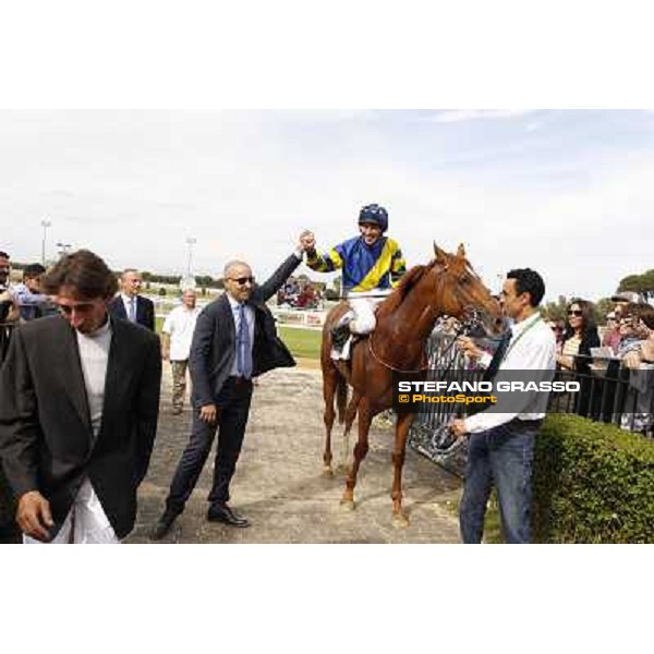 Djordje Perovic on Refuse to Bobbin wins the Premio Presidente della Repubblica GBI Racing Rome, Capannelle racecourse,11th may 2014 photo Stefano Grasso
