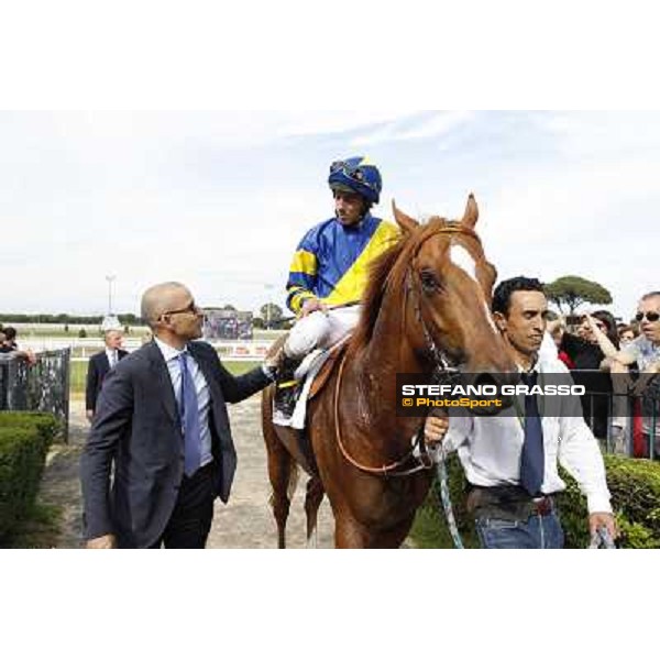 Djordje Perovic on Refuse to Bobbin wins the Premio Presidente della Repubblica GBI Racing Rome, Capannelle racecourse,11th may 2014 photo Stefano Grasso