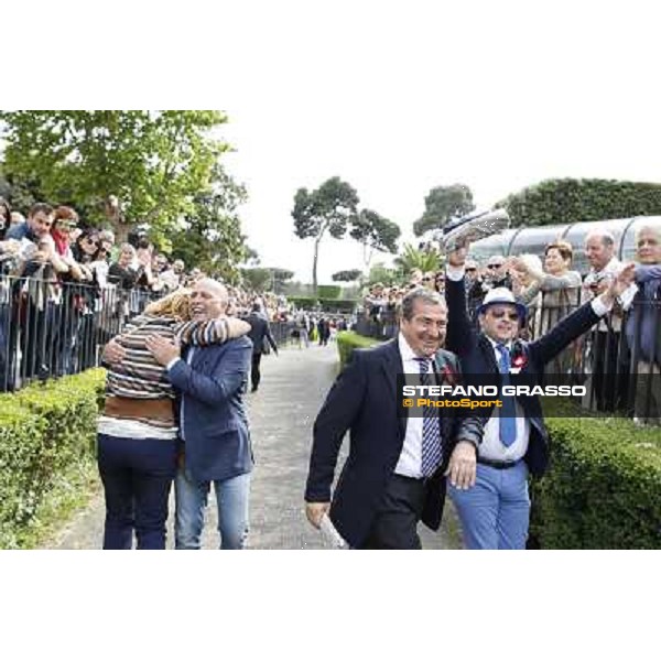Djordje Perovic on Refuse to Bobbin wins the Premio Presidente della Repubblica GBI Racing Rome, Capannelle racecourse,11th may 2014 photo Stefano Grasso