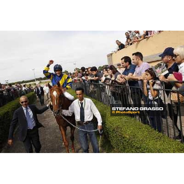 Djordje Perovic on Refuse to Bobbin wins the Premio Presidente della Repubblica GBI Racing Rome, Capannelle racecourse,11th may 2014 photo Stefano Grasso
