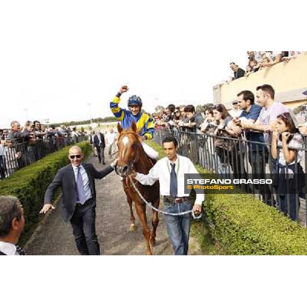 Djordje Perovic on Refuse to Bobbin wins the Premio Presidente della Repubblica GBI Racing Rome, Capannelle racecourse,11th may 2014 photo Stefano Grasso