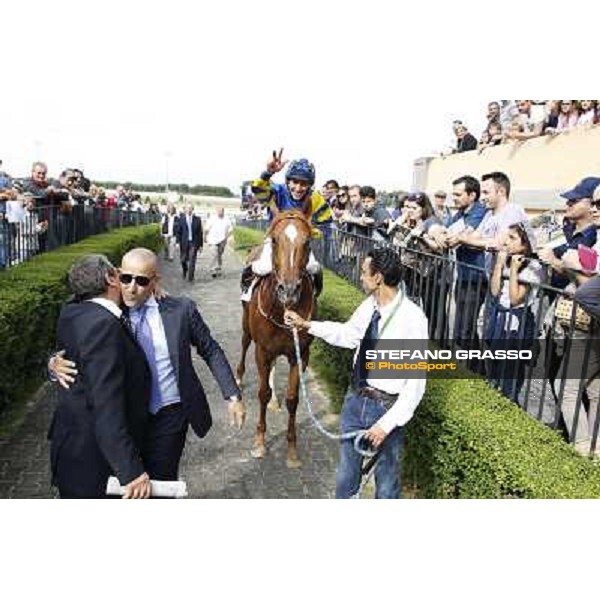 Djordje Perovic on Refuse to Bobbin wins the Premio Presidente della Repubblica GBI Racing Rome, Capannelle racecourse,11th may 2014 photo Stefano Grasso