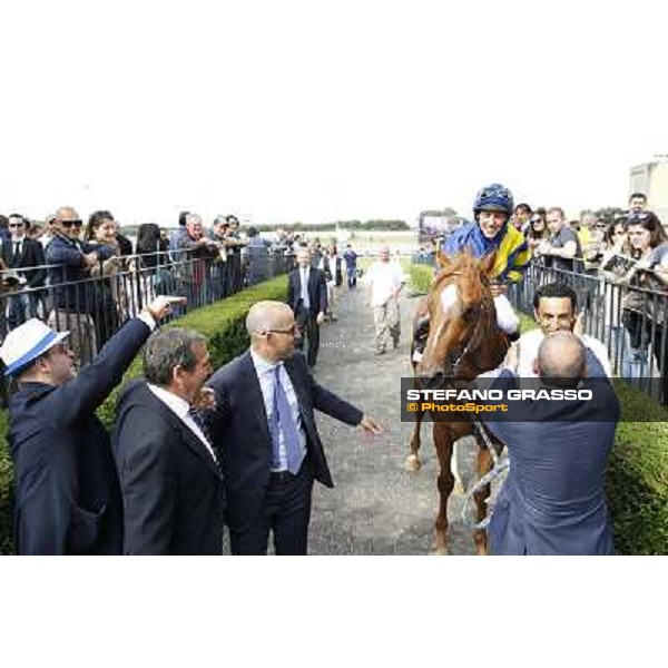 Djordje Perovic on Refuse to Bobbin wins the Premio Presidente della Repubblica GBI Racing Rome, Capannelle racecourse,11th may 2014 photo Stefano Grasso