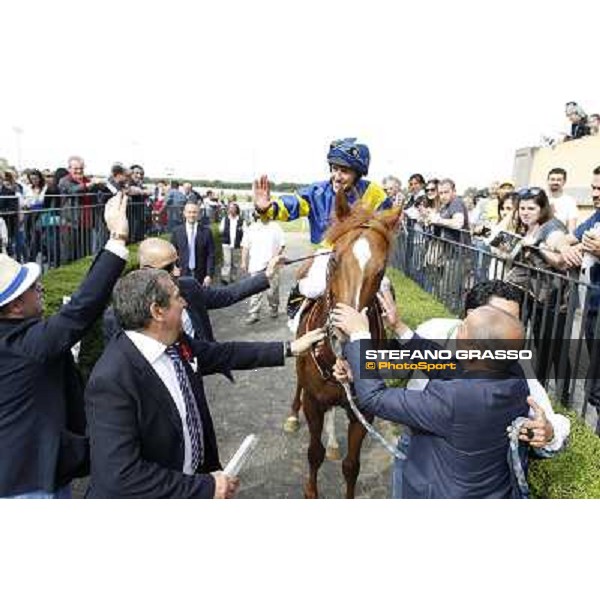Djordje Perovic on Refuse to Bobbin wins the Premio Presidente della Repubblica GBI Racing Rome, Capannelle racecourse,11th may 2014 photo Stefano Grasso