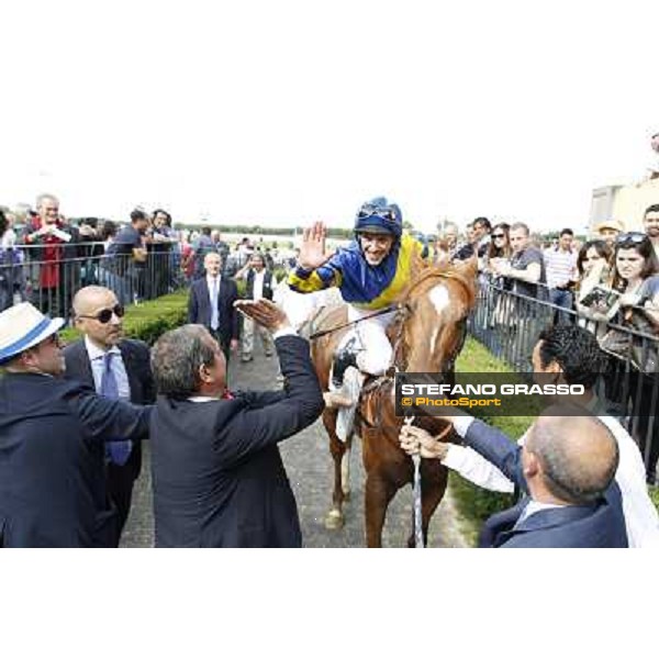 Djordje Perovic on Refuse to Bobbin wins the Premio Presidente della Repubblica GBI Racing Rome, Capannelle racecourse,11th may 2014 photo Stefano Grasso