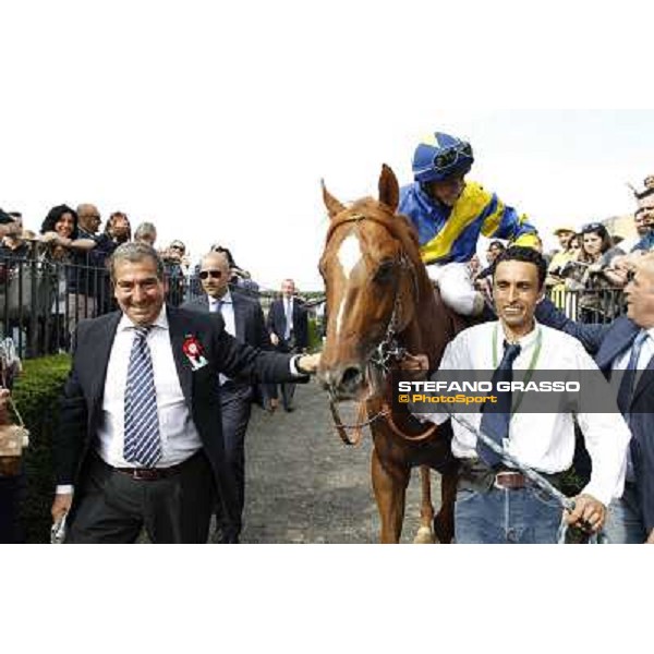 Djordje Perovic on Refuse to Bobbin wins the Premio Presidente della Repubblica GBI Racing Rome, Capannelle racecourse,11th may 2014 photo Stefano Grasso
