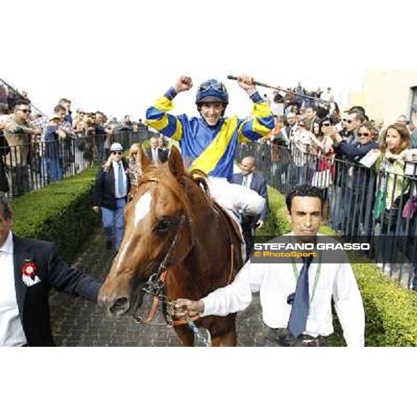 Djordje Perovic on Refuse to Bobbin wins the Premio Presidente della Repubblica GBI Racing Rome, Capannelle racecourse,11th may 2014 photo Stefano Grasso