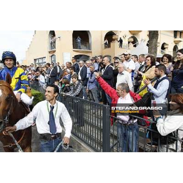 Djordje Perovic on Refuse to Bobbin wins the Premio Presidente della Repubblica GBI Racing Rome, Capannelle racecourse,11th may 2014 photo Stefano Grasso
