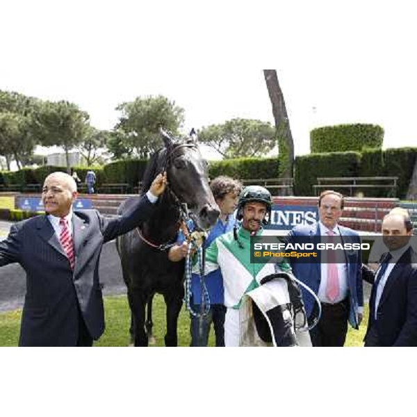 Samuele Diana on Giacas wins the Premio Misil Al Maktoum Stakes Rome, Capannelle racecourse,11th may 2014 photo Stefano Grasso