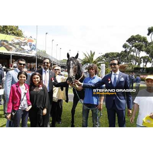 Samuele Diana on Giacas wins the Premio Misil Al Maktoum Stakes Rome, Capannelle racecourse,11th may 2014 photo Stefano Grasso